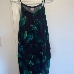 Old Navy palm leaf print romper